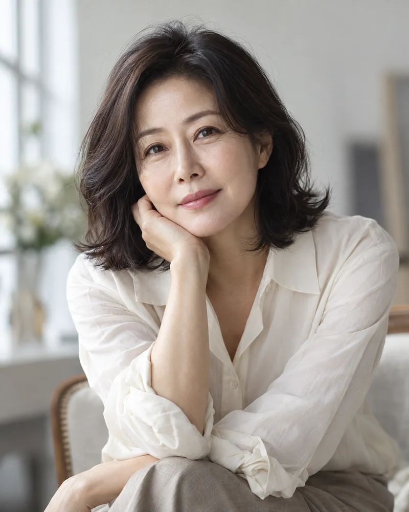 자연광 인물 사진의 AI 스타일 예시